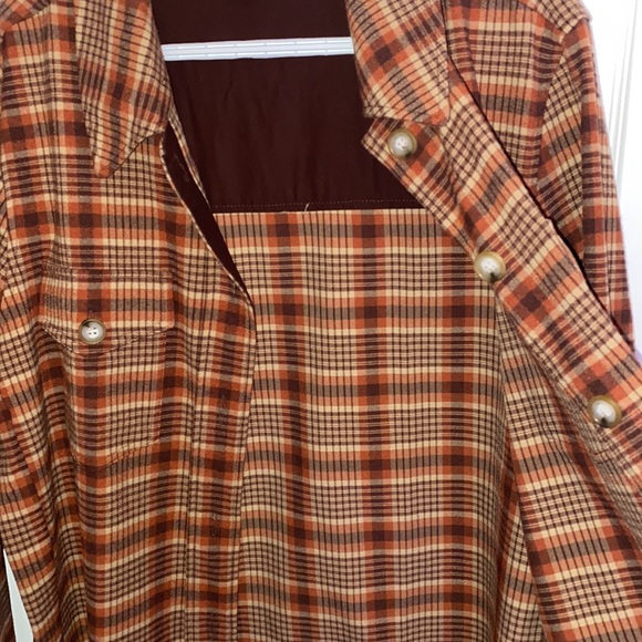 Reitman orange and brown plaid shirt/vest - Picture 3 of 4